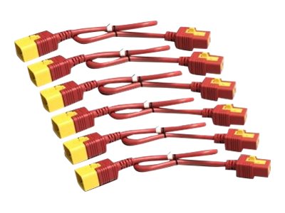 APC Power Cord Kit - Stromkabel - IEC 60320 C19 bis IEC 60320 C20 - 16 A - 61 cm - Rot (Packung mit 6)