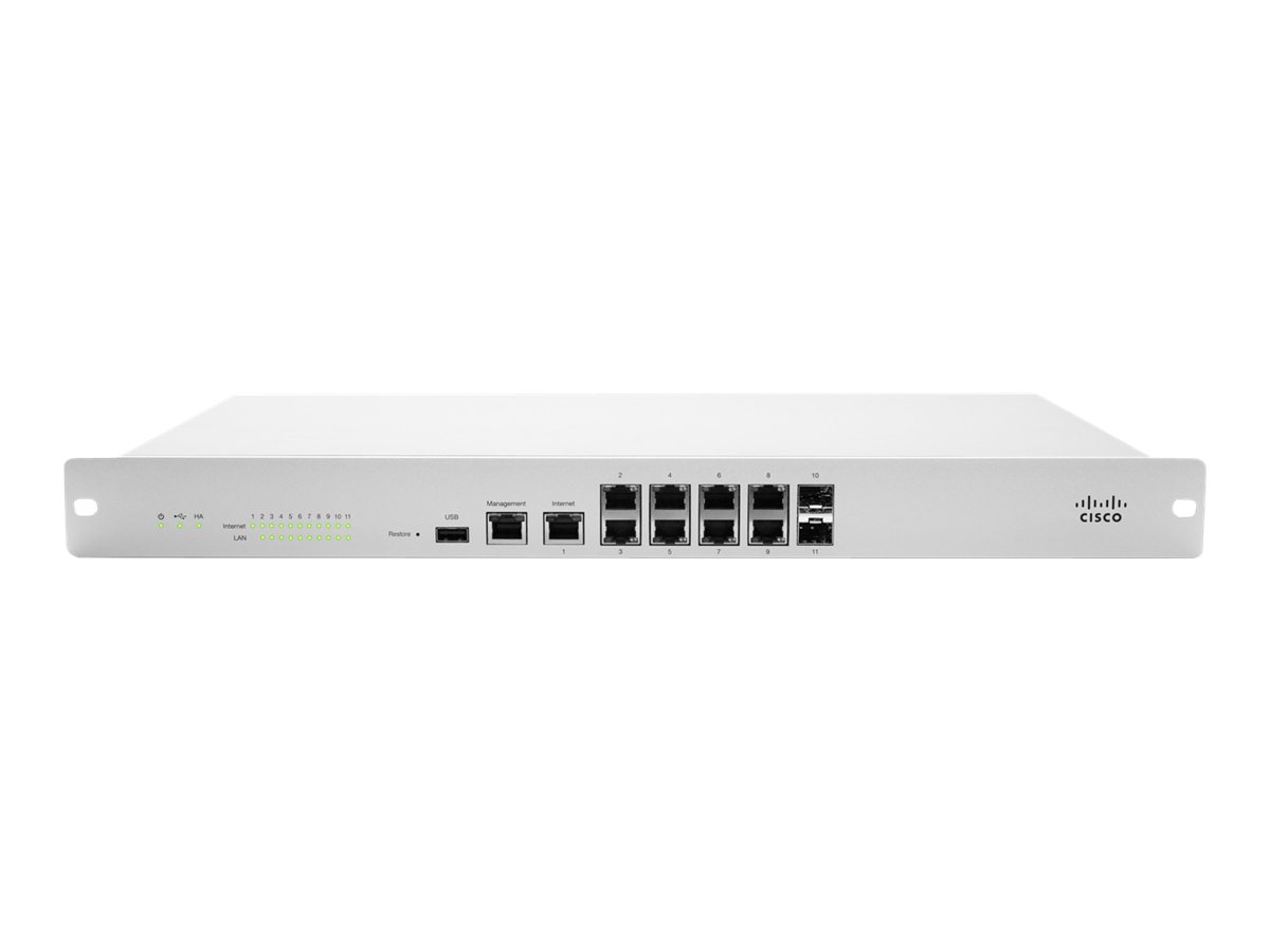 Cisco Meraki MX100 - Firewall - GigE - 1U - Rack-montierbar
