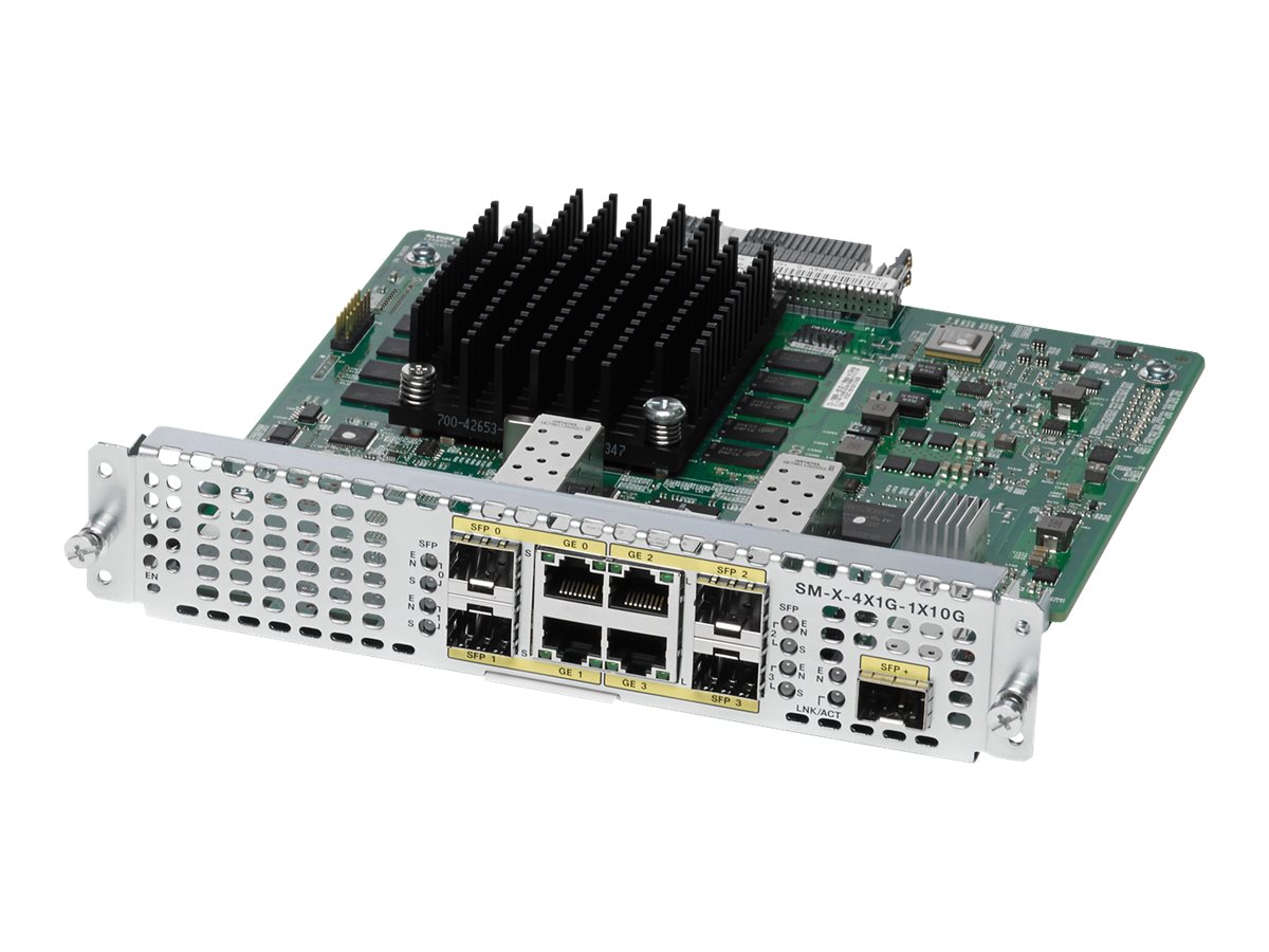 Cisco 4-Port High-Density Gigabit or 1-Port 10 Gigabit Ethernet WAN Service Module - Erweiterungsmodul - enhanced service module (SM-X)
