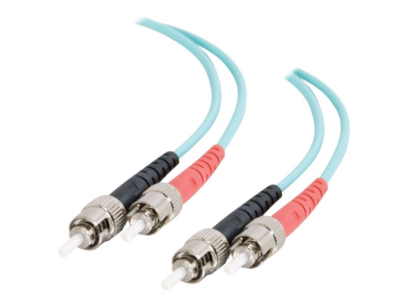 Cables To Go ST-ST 10Gb 50/125 OM3 Duplex Multimode PVC Fiber Optic Cable (LSZH)